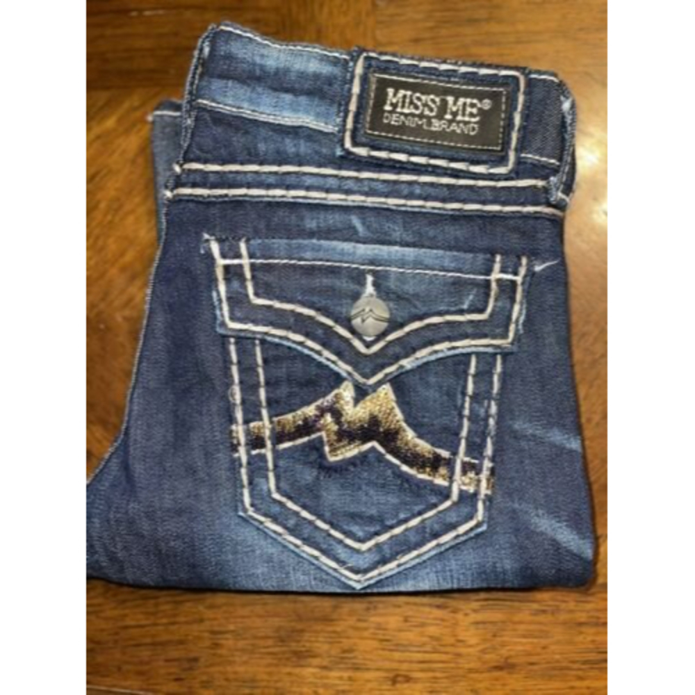 Miss Me JD1047B Boot Cut Jeans Womens Sz 27 Great Condition inseam 33 1/2in